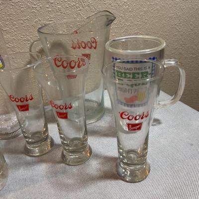 Beers Pitchers and Glasses