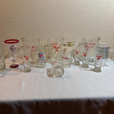 Beers Pitchers and Glasses