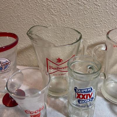 Beers Pitchers and Glasses