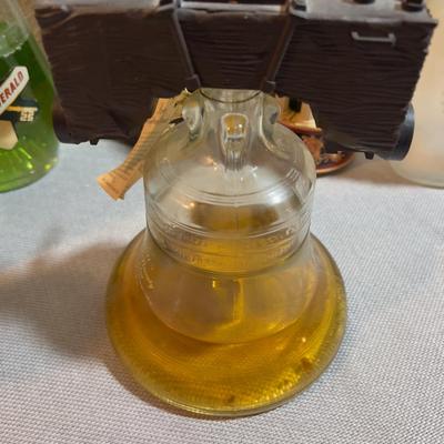 Fantastic GLASS Liquor Bottles (8) including the Liberty Bell
