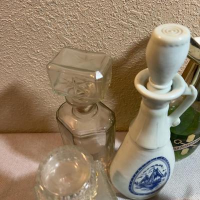 Fantastic GLASS Liquor Bottles (8) including the Liberty Bell