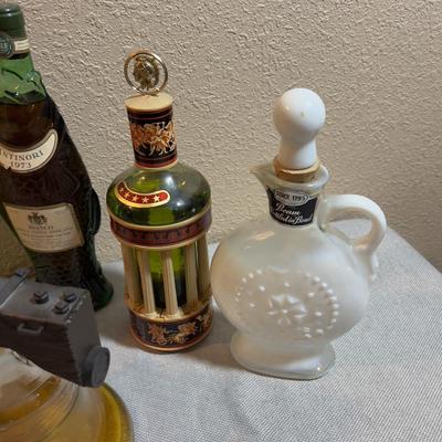 Fantastic GLASS Liquor Bottles (8) including the Liberty Bell