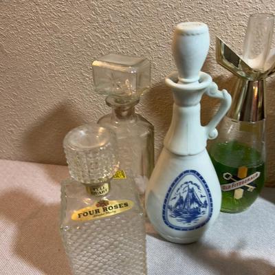 Fantastic GLASS Liquor Bottles (8) including the Liberty Bell