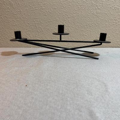 MCM Single Candle Holder, Black