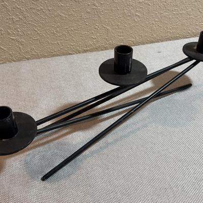 MCM Single Candle Holder, Black