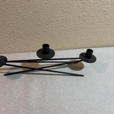 MCM Single Candle Holder, Black