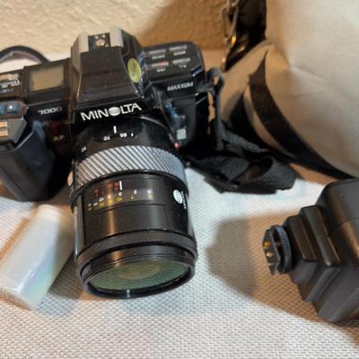 Minolta Camera, lenses and Flash in Bag