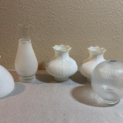 WOW!!! Lots of Glass and Milk Glass Shades
