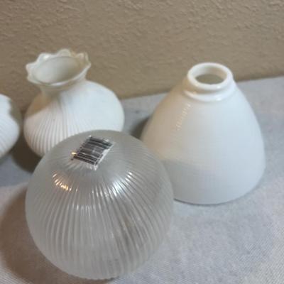 WOW!!! Lots of Glass and Milk Glass Shades