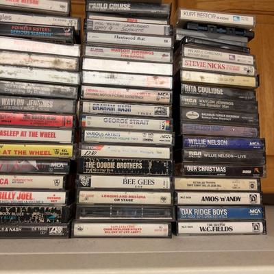Giant Collection of Cassette Tapes, Rock & Country