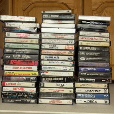 Giant Collection of Cassette Tapes, Rock & Country