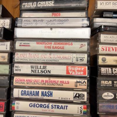 Giant Collection of Cassette Tapes, Rock & Country