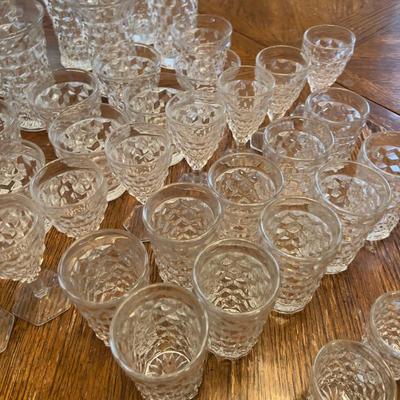 Glass ware Fostoria Diamond Point PATTERN