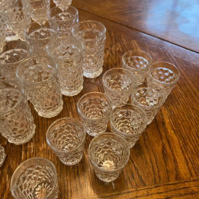 Glass ware Fostoria Diamond Point PATTERN