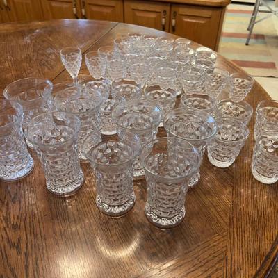 Glass ware Fostoria Diamond Point PATTERN