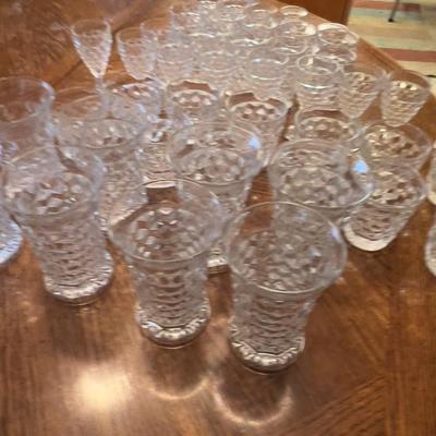 Glass ware Fostoria Diamond Point PATTERN