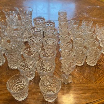 Glass ware Fostoria Diamond Point PATTERN