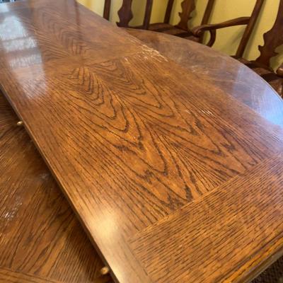 Large Fruitwood Pedestal Table with 2 leaves