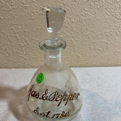 Antique Glass Jas. E. Pepper Antique Whiskey Bottle