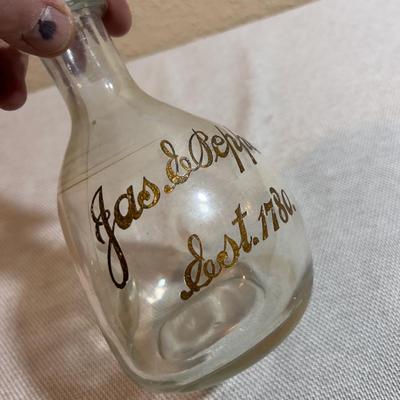 Antique Glass Jas. E. Pepper Antique Whiskey Bottle