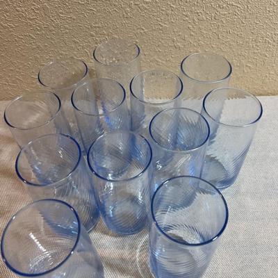12 Blue Tumblers