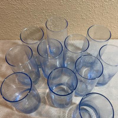 12 Blue Tumblers