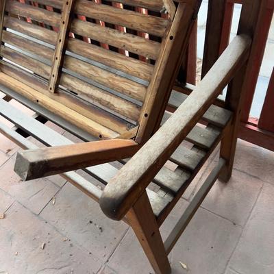 Redwood Bench and Coffee Table