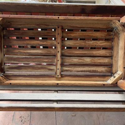 Redwood Bench and Coffee Table