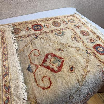 Thick Pile Hand Made WOOL with cotton Welt
