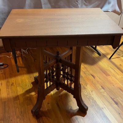 East Lake Occasional Table Walnut Stick & Ball Base