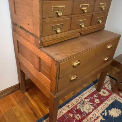 Card Catalog Deak OAK - Awesome Piece!!!!