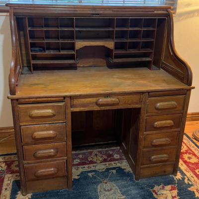 Roll Top Desk, OAK