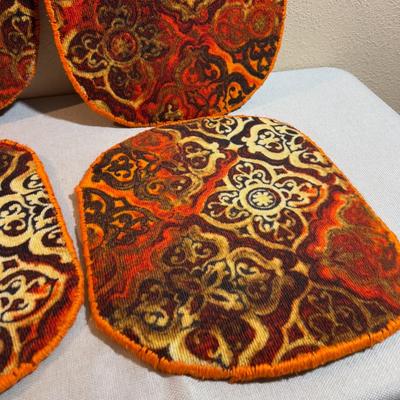 Vintage Seat Cushions, Orange