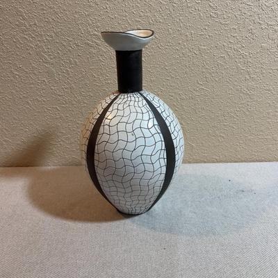 Mid Century Italian VASE, Black & White