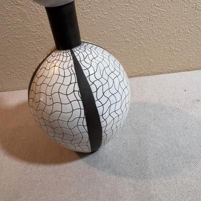 Mid Century Italian VASE, Black & White