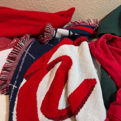 Yankees Blankie Plus Sports Items, including Oakland A's Snuggie