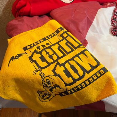 Yankees Blankie Plus Sports Items, including Oakland A's Snuggie