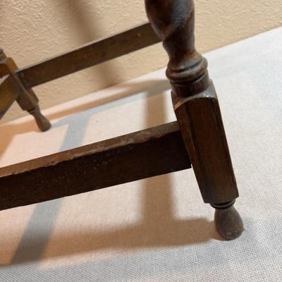Oak Side Table with the Barley Twist Leg