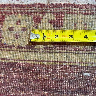 Small Woven Rug Rust and Gold Color