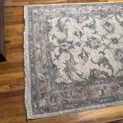 Woven Rug Tan, Red & Green, Blue Colors