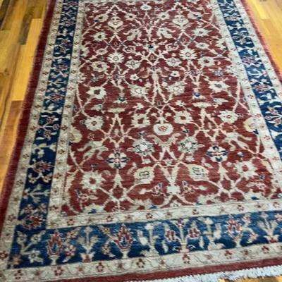 Woven Rug Rust, Tan & Blue