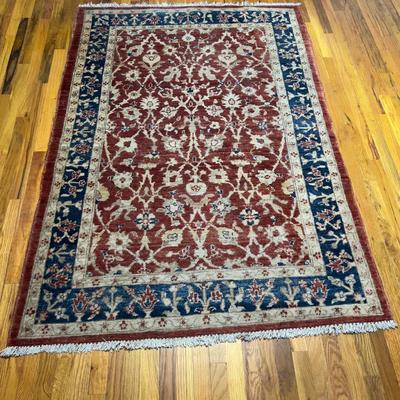 Woven Rug Rust, Tan & Blue