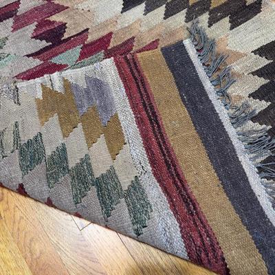 Native Looking Rug, Diamond Multi Colors.