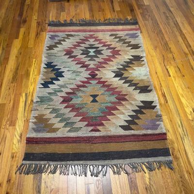Native Looking Rug, Diamond Multi Colors.