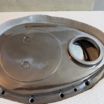 Polished Aluminum Small Block Timing Chain Cover