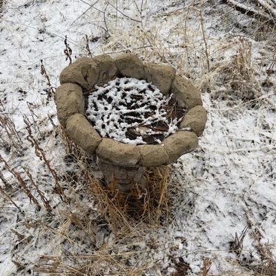 Vintage Bird Bath, Concrete