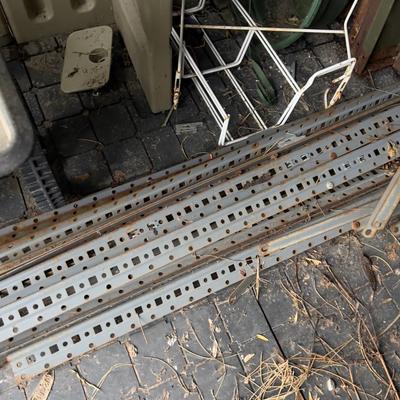 Pile of Metal Shelving with up-rights