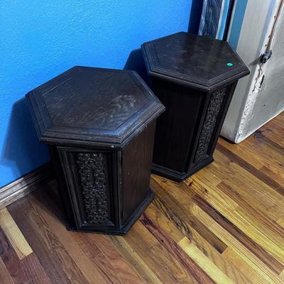 2 Mediterranean Hexagon Side Tables