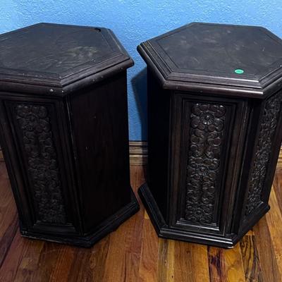 2 Mediterranean Hexagon Side Tables