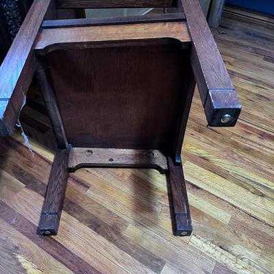 Oak Throne Chair, Antique